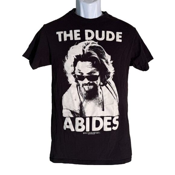 The Dude Abides The Big Lebowski Short Sleeve T-Shirt Black Small - Picture 1 of 5